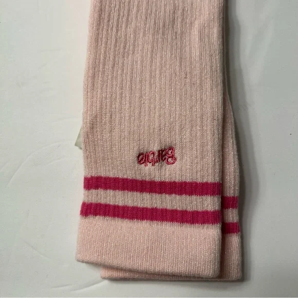 NWT Tavi Pink Kai Barbie Striped Casual Grip Socks Medium - Picture 3 of 5